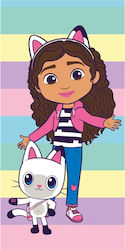Gabby's Dollhouse Pastel Stripes Bath Towel Beach Towel 70x140cm