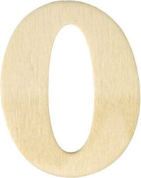 Holzhandwerksdekoration Zahlen 4 cm 0