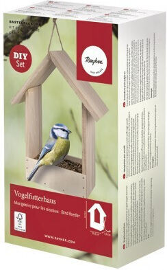DIY Wooden Birdhouse for Feeding 19.5x9.8x25cm