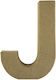 Papier Mâché Letter 15x10.5x3cm J