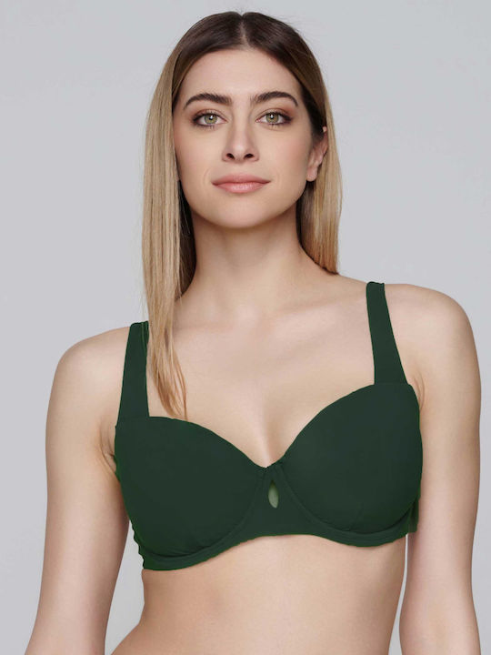 Luna Bikini Bra with Adjustable Straps Cypress