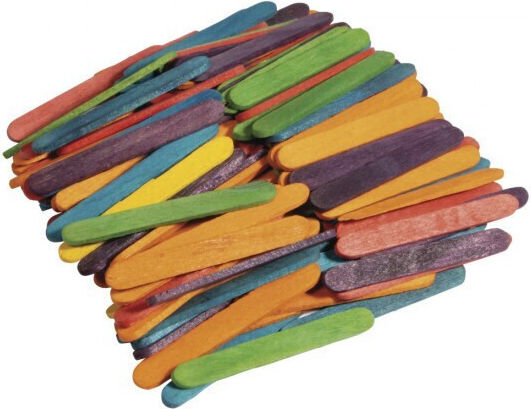 Set 300 Bucăți De Decorațiuni Din Lemn Sticks Colorate 5,5x0,5cm