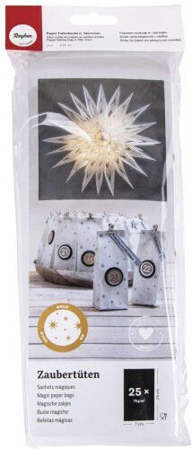 Rayher Paper Christmas Bag for Gift Gold 7x24cm. 25pcs