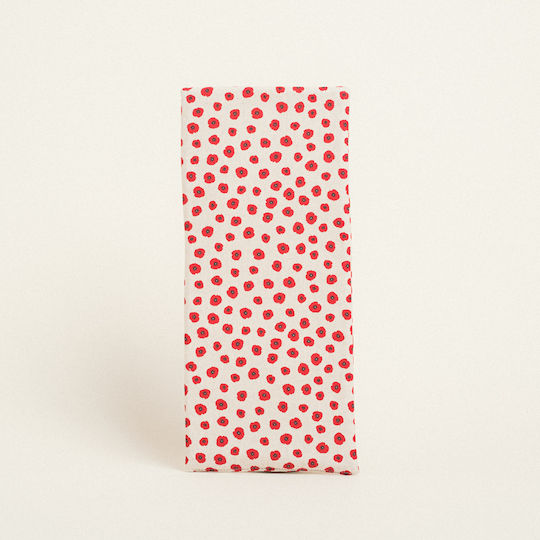 Beauty Home Small Poppies Fabric Easter Candle Case Red 90x22cm