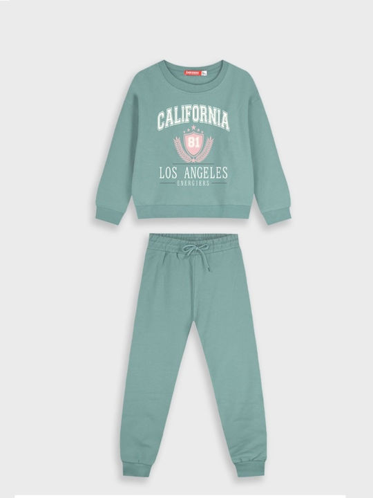 Kids Sweatpants Set Light Green 2pcs