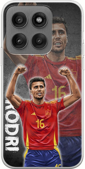 Euro 2024 Rodri Motorola Edge 60 Pro 5G Гъвкав TPU Прозрачен Силикон