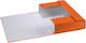 A4 Ordner Elastisches Band Glänzendes Laminierte Pappe Orange 25x35x7
