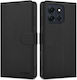 Tech-Protect Brieftasche Synthetisches Leder / Silikon Schwarz (Motorola Moto G56 5G)