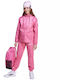 Waterproof Kids' Sports Jacket Windproof with Hood Pink