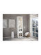 Bookcase with LED Marfere 107 White Pine 58x45x207cm