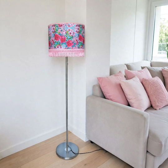 Oxygen Soft Pink Floor Lamp with Socket for Bulb E27 Pink