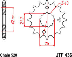 Pinion Față 436.14 438 14 18nc Rgv 250 Și Altele Pbr