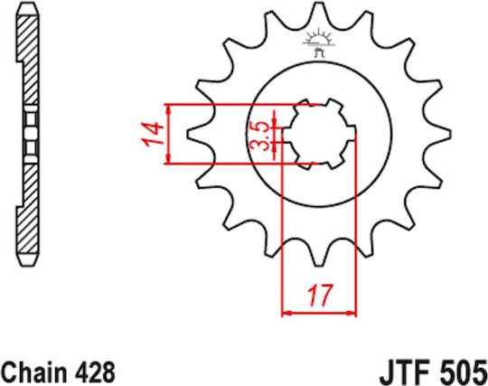 Front Sprocket 505.13 Kawasaki Kazer Kriss Kristar Dynamic 13T RK