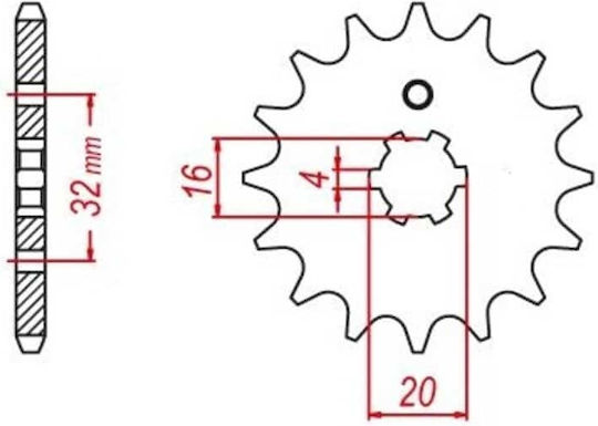 Γρανάζι Εμπρός 13δ Yamaha Crypton-x 135cc T135 Roc42205