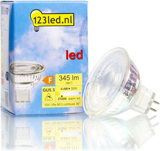 123led Λαμπτήρας Λάμπα LED 4.4W για Ντουί GU5.3 Θερμό Λευκό 345lm Dimmable