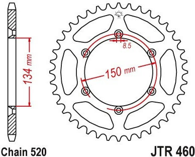 Rear Sprocket 460.50 Fe 9506.50 489 50 C45 Kawasaki KX KXF 125-500/KLX 250 50T PBR