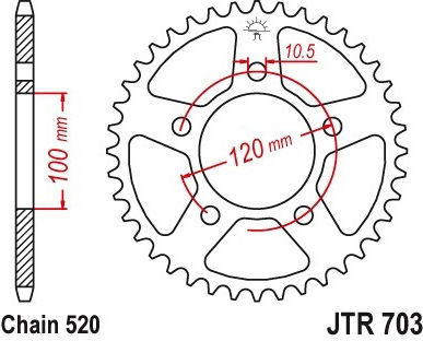 Rear Sprocket 703.44 4396 44 C45 Aprilia Pegaso 650 Trial Strada 44T Pbr