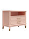 Desk Belromu 107 Wooden Rose with Metal Legs 76x40x61cm