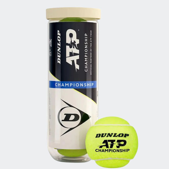 Dunlop Atp Championship Tennis Balls 3 Pieces 3-ball Can