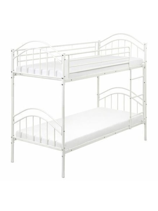 Kids Bed Bunk Single White for Mattress 90x200cm