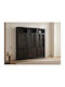 Βιβλιοθήκη Saltoro 114 Σκούρο Καφέ 222x34x223εκ.