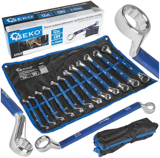Geko Set 12 Double Polygon Wrench Curved