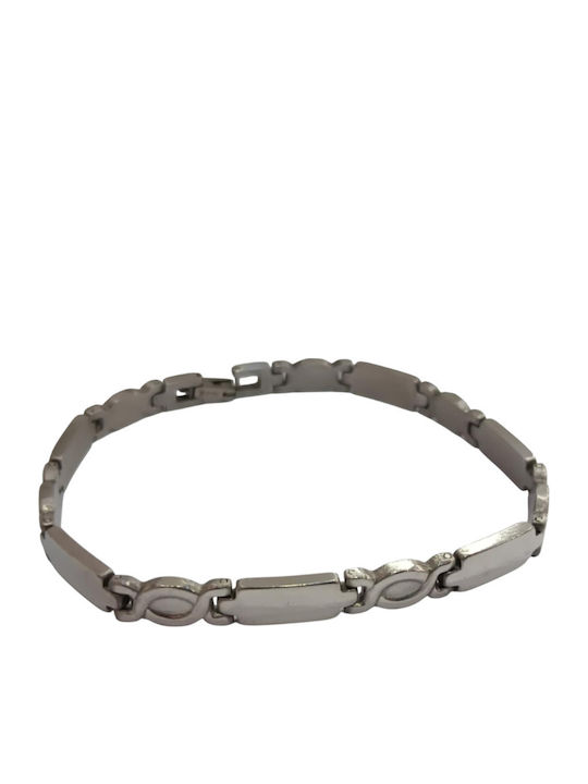 Kalliopi Silver Herren Armband aus Stahl 22cm