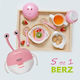 Berz Feeding Set made of Silicone White 5pcs
