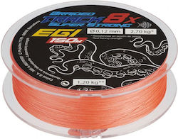 Kali Kunnan Track Egi 8x Orange Fishing Filament 150m 0.10mm