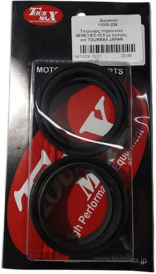 Fork Seals 48/58 1/8 5-10 5 Scrapers Set Tourmax Japan