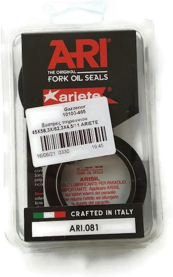 Ariete Motorrad-Getriebewellendichtungssätze Gabeldichtungen 45x58,3x62,3x4,5 11
