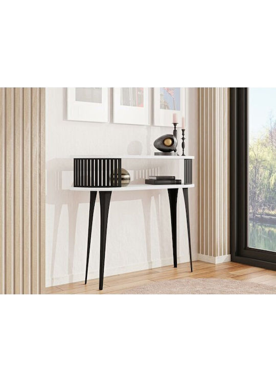 Sordore 111 Konsole Μαύρο, Άσπρο L100xB25xH89cm
