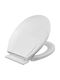 EVIOP Bakelite Soft Close Toilet Seat White Universal 19cm