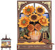 Rowood Παιχνίδι Κατασκευών Ξύλινo Robotime Golden Sunflower LED για Παιδιά 14+ Ετών
