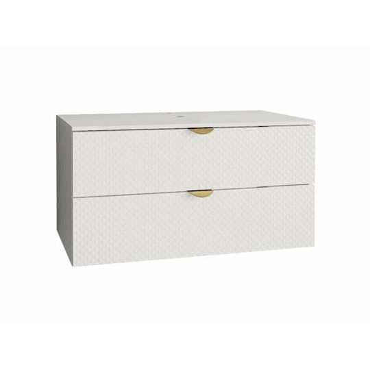 Epipla1.gr Fenenou 101 Cabinet de baie L80xA46xÎ42cm Alb