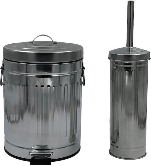 Klikareto Metallic Bathroom Basket 5lt Silver