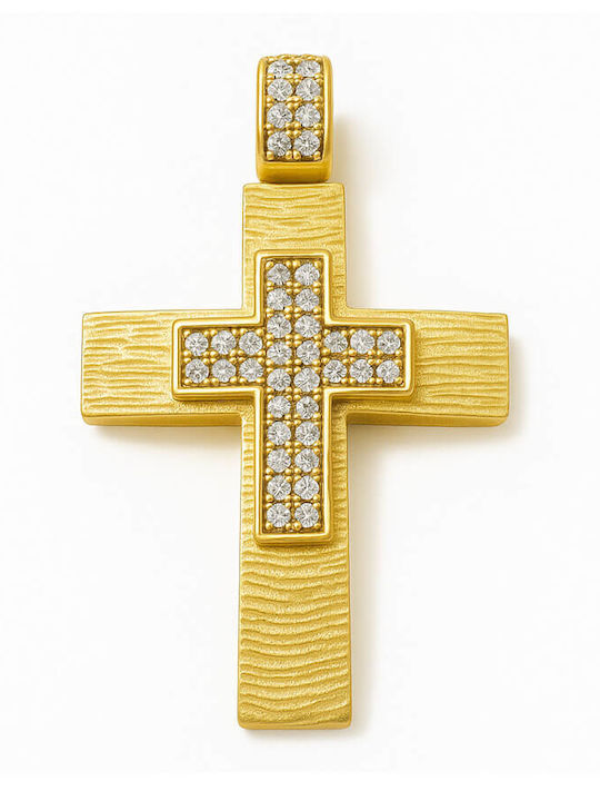 Women's Gold Cross 14K Double Sided