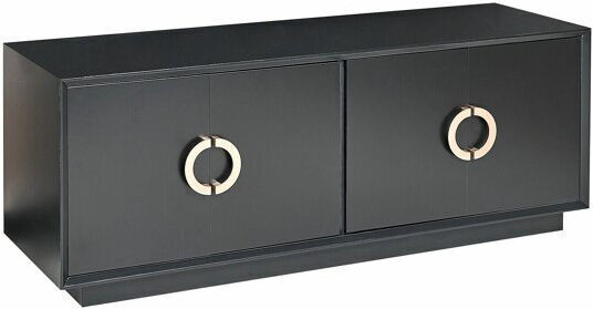 Sideboard Berwyn 524 made of Wood & Metal Black Velvet-Black Metal 120x40x46cm