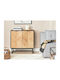 Sideboard Berwyn 542 made of Wood & Metal Light Wood Color, Black 80x40x80cm