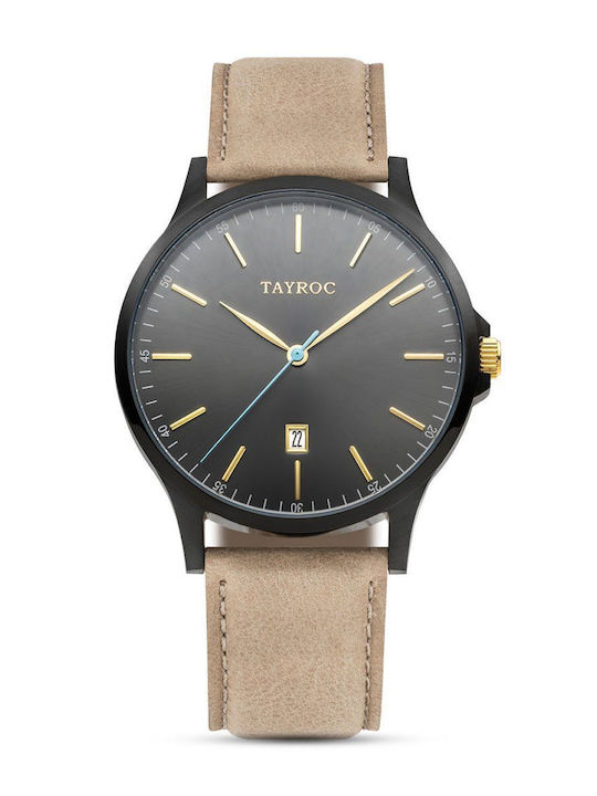Tayroc Uhr Batterie mit Lederarmband