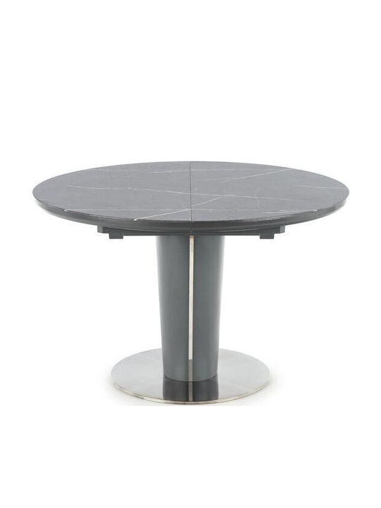 Houston 958 Round Table Dining Room Glass Dark Grey 76x76cm