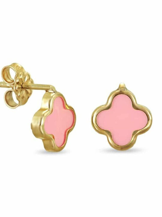 Atofio Kosmima Earrings made of Gold 9K with Stones Atofio Kosmima Earrings made of Gold 9K with Stones