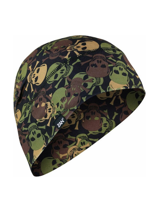 Zan Headgear Beanie Elastane Sportflex Allover Skull Whll418