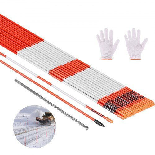Vevor Garden Fencing Supplies Steel 20 Pieces Orange