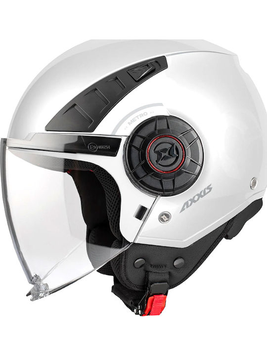 Axxis Metro S A0 White Gloss Κράνος Μηχανής Jet ECE 22.06 1200gr