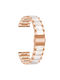 Dual-Color Metal Resin Strap Coros Pace 3 Rose Gold+Pearl White