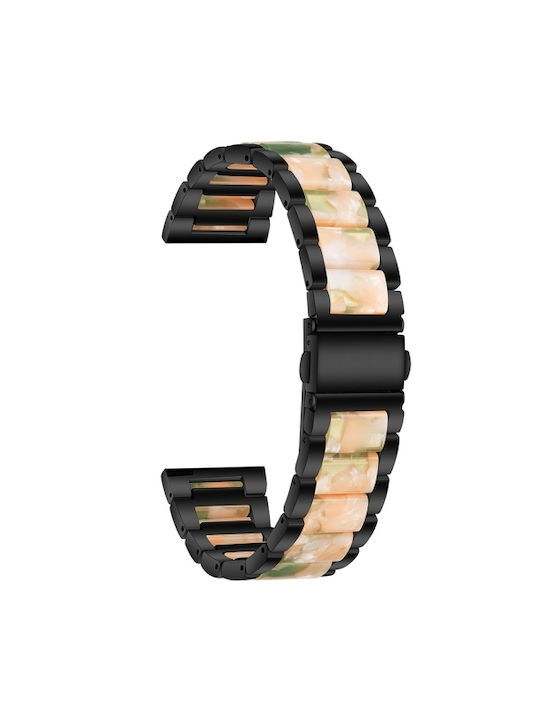 Dual-Color Metal Resin Strap Amazfit Cheetah Round Amazfit Cheetah Pro 47mm Black+Pink Green