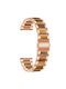 Dual-color Metal Resin Strap Garmin Vivoactive 5 Rose Gold+honey