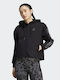 3-Stripes Women's Sweatshirt Jacket Hooded Black