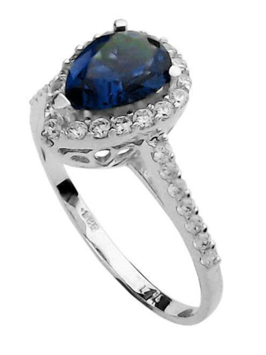 Einzelstein aus Weißgold 14K